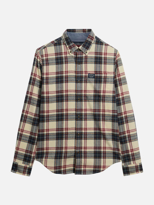 Lumberjack Long Sleeve Shirt Regular Fit Checked Beige