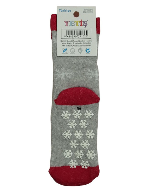 Yetis socks Παιδικές Κάλτσες Αντιολισθητικές Γκρι
