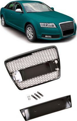 Mtuning Grilă Sport Negru Lucios Audi A6 C6 Pre-facelift 2004-2008