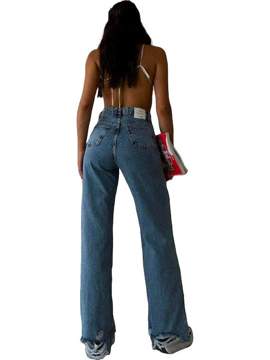 Women's Fabric Palazzo Pants Blue
