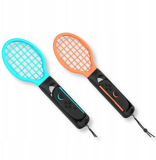 Yaxo Tennis Pro Set Joy-con Grip Ns/ns2 Inferno Orange & Hydro Blue