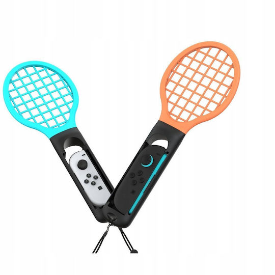 Yaxo Tennis Pro Set Joy-con Grip Ns/ns2 Inferno Orange & Hydro Blue