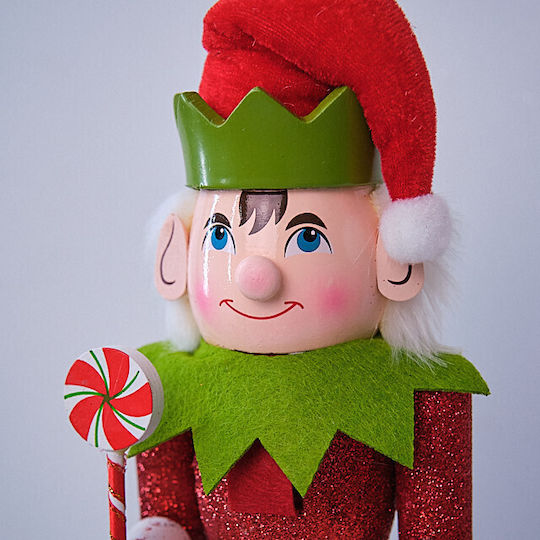 Decorațiune De Crăciun Elf De Moș Crăciun Baston De Acadea 38cm