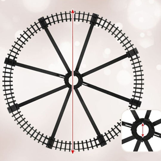 Electric Christmas Train 80 Cm Lighting & Music Base Placement On Tree