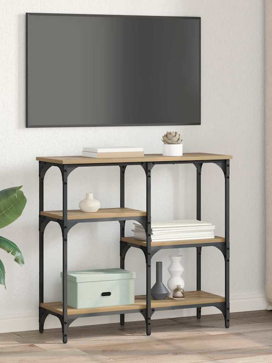 Console Table Wood & Metal Artisan Oak L80xW29xH75cm