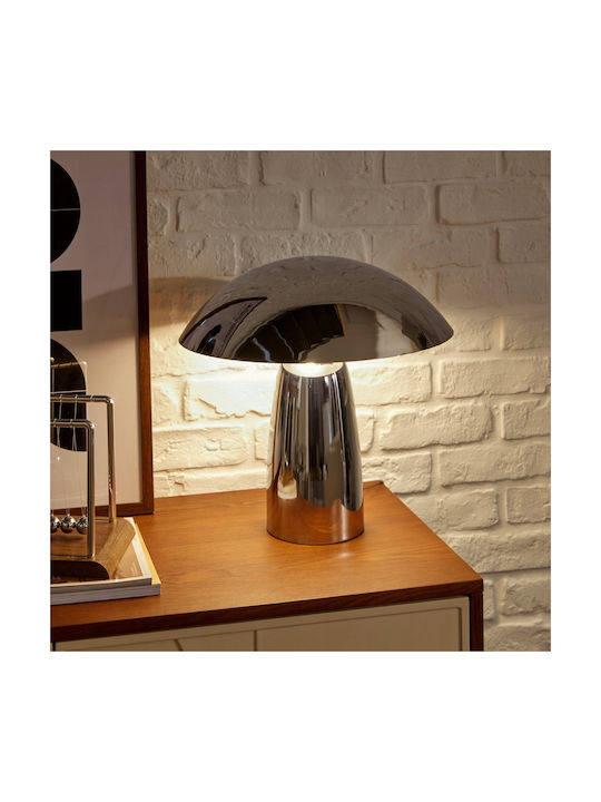 Atmosphera Omia Table Lamp with Silver Shade and Base
