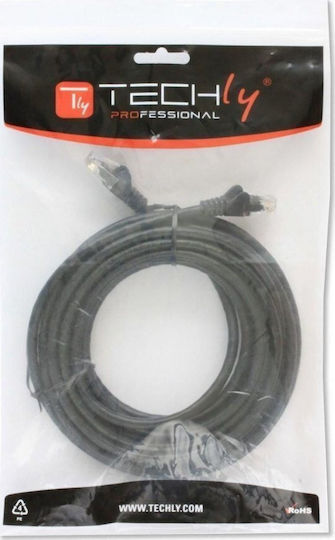 Techly U/UTP Cat.5e (Gigabit) Καλώδιο Δικτύου Ethernet 0.25m Μαύρο