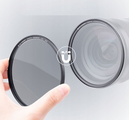 K&F Concept Φίλτρo CPL / HD / Filter Adapter / PL / Έγχρωμο Διαμέτρου 62mm για Φωτογραφικούς Φακούς