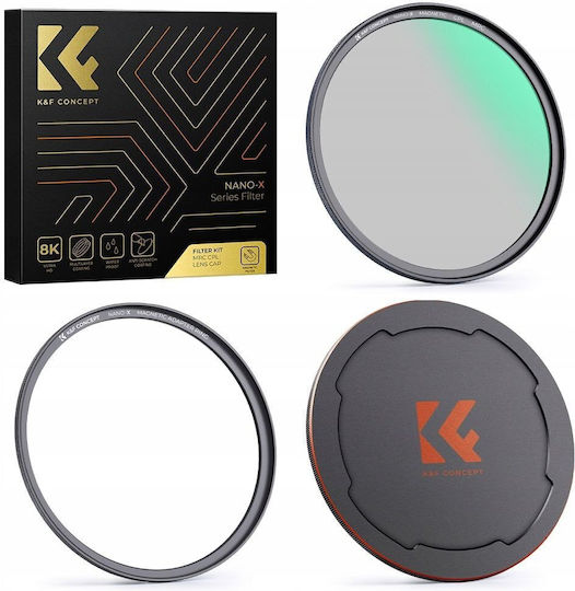 K&F Concept Φίλτρo CPL / HD / Filter Adapter / PL / Έγχρωμο Διαμέτρου 62mm για Φωτογραφικούς Φακούς