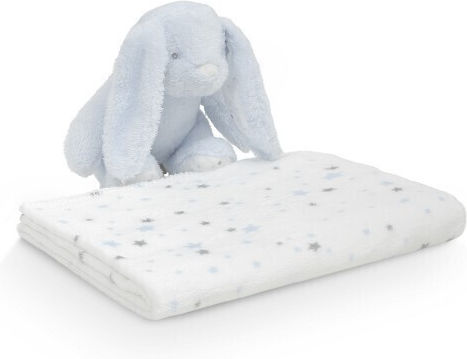 Interbaby Blanket Nursery Swaddling Blankets Blue with Animal 80x110cm