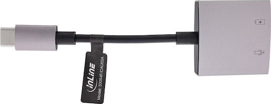 InLine Convertor USB-C / 3.5mm masculin în USB-C / 3.5mm feminin 1buc
