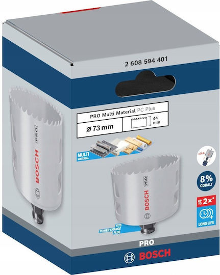 Bosch Ποτηροτρύπανo Ξηρής Κοπής με Διάμετρο 73mm