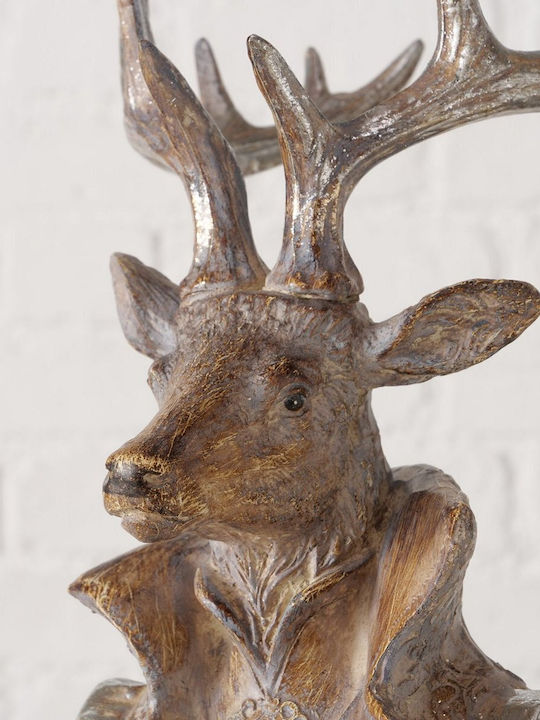 Msa Deer Figure Jenno Brown 21x17.5x62cm Polyresin