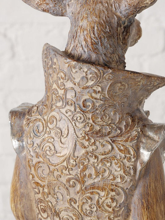 Msa Deer Figure Jenno Brown 21x17.5x62cm Polyresin