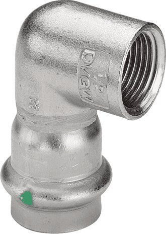 Pipe Elbow 90° Z Sc 18 X 1/2 Stainless Steel Rustproof Polished Connector Pipes