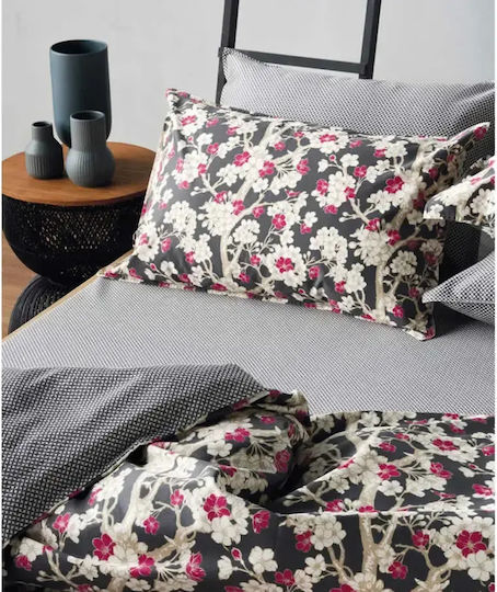 Kentia Umeko Σετ Oxford Anthracite Grey - White - Magenta - Beige 50x70cm 000079935