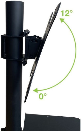 Techly ICA-TR201 Βάση Τηλεόρασης Δαπέδου έως 60" και 40kg Μαύρο
