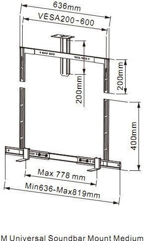 Multibrackets M Universal Soundbar Mount Camera Holder Medium