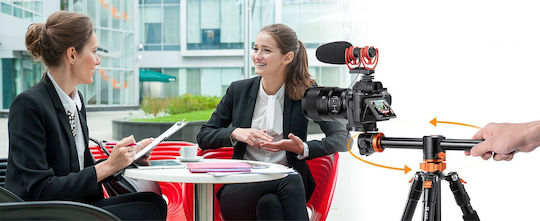 K&F Concept Video Tripod Made of Aluminum with Spherical Head and 10kg Maximum Load