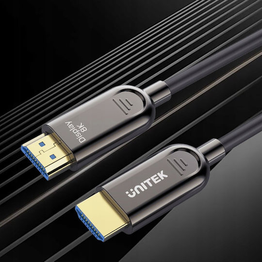 Unitek HDMI 2.1 Ultra High Speed 48Gbps 4K 120Hz HDR VRR Cable HDMI Male - HDMI Male 10m Black