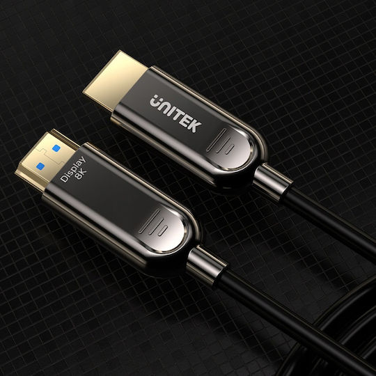 Unitek HDMI 2.1 Ultra High Speed 48Gbps 4K 120Hz HDR VRR Cable HDMI Male - HDMI Male 10m Black