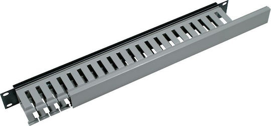 19'' Patch Panel 1u Single-sided Plastic Rail Gray Ral7035