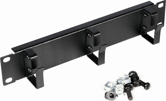 Equip 10" Cable Entry Ring 1U Black Network Accessory