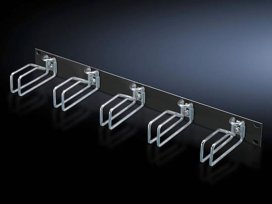 Rittal Netzwerkschrankzubehör Rangierpanel 1HE HxT 43x105mm RAL 9005 Stahlhalterung
