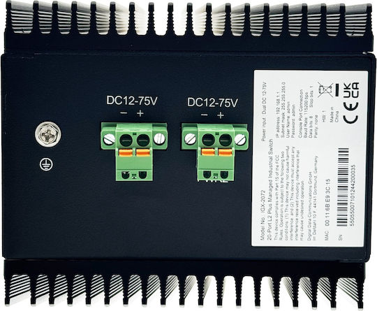 Level One IGX-2072 Managed L2 Switch με 8 Θύρες Gigabit (1Gbps) Ethernet και 12 SFP Θύρες