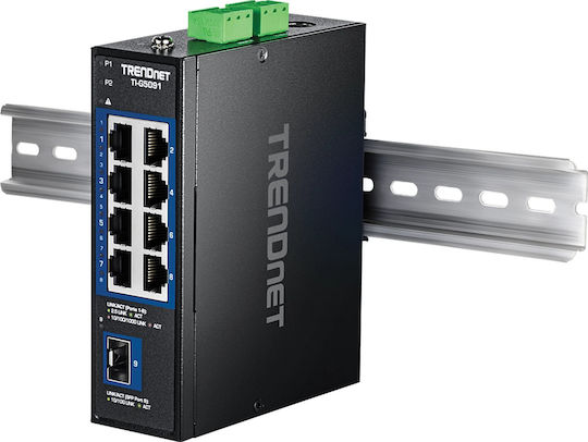 Trendnet TI-G5091 Unmanaged L2 Switch with 8 Gigabit (1Gbps) Ethernet Ports and 1 SFP Port