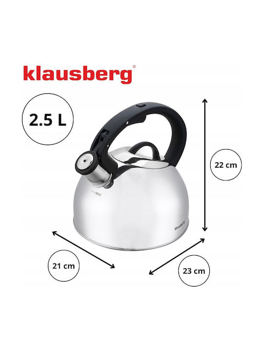 Klausberg Kettle Stainless Steel Gray 2500ml