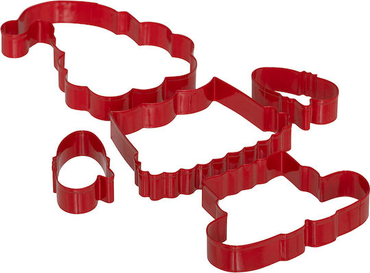 Weihnachtliche Keksausstecher Rostfreier Stahl Set 5Stücke F-v Santa 204672