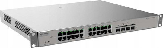 Ruijie RG-NBS5200-24GT4XS-P v1 Управление на L3 PoE Switch с 24 Портове Гигабитови (1Gbps) Ethernet и 4 SFP Портове