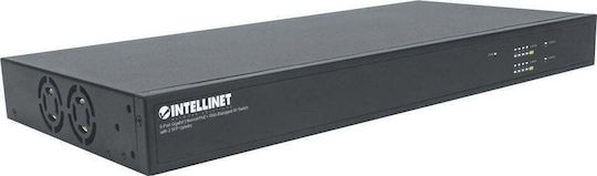 Intellinet 8-Port Gigabit Ethernet PoE+ Web-Managed Управление на L2 Switch с 8 Портове Гигабитови (1Gbps) Ethernet и 2 SFP Портове