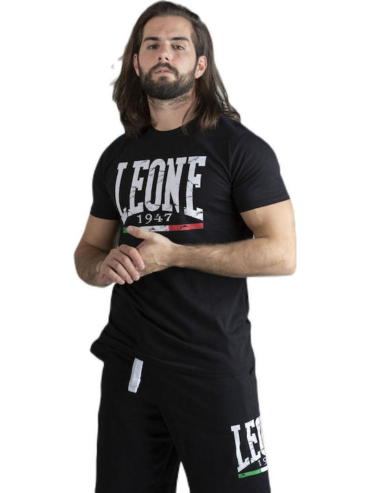 Σετ Κοντομάνικο Μπλουζάκι Σορτσάκι Leone Vintage Flag Lsm1247 Black