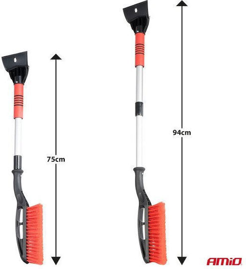 Teleskopische Autoscheibenkratzer Mit Bürste 75-94cm Amio-04150