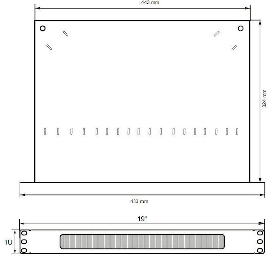 Raps-1p Pulsar 1u Perie Bandă Raft Dulapuri Rack