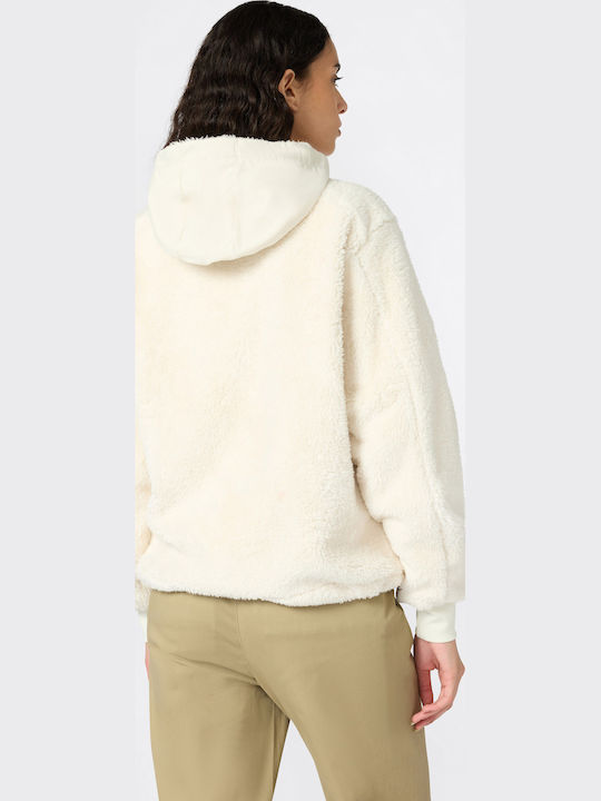 Γυναικεία Ζακέτα Φούτερ με Κουκούλα Ivory Canvas