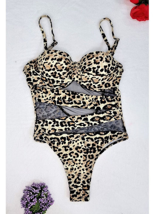 Ολόσωμο Μαγιό Push Up Animal Print Animal Print