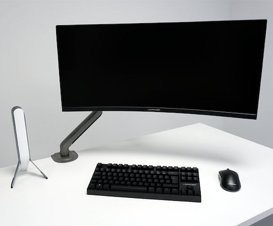 LC-Power Stand Desk Mounted Monitor up to 32" with Arm Silver (LC-EQ-A32B)