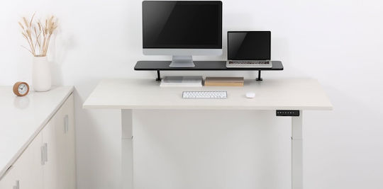 Mozos Βάση Γραφείου για 2 Οθόνες έως 32" Γκρι (CLAMP-DUAL-RISER)