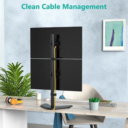 Techly Halterung Auf dem Schreibtisch für 2 Monitore bis 27" mit Arm (ICA-LCD-2520V)