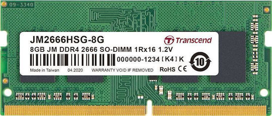 Transcend DDR4 with Module 1x8GB and Speed 2666 for Laptop