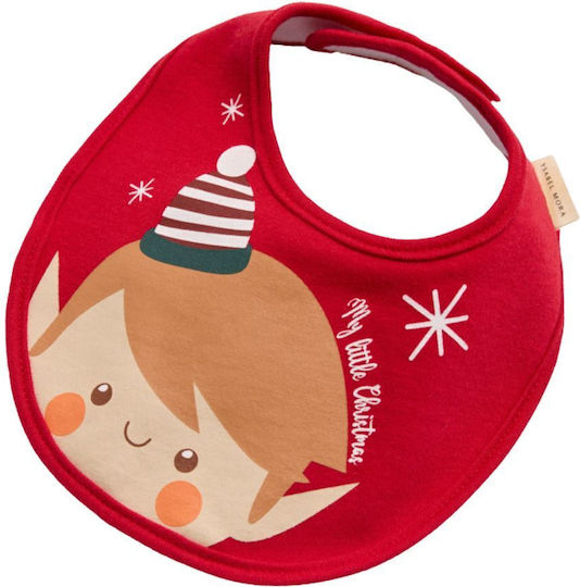 Ysabel Mora Bib Fabric with Hoop & Loop Fastener Red 2pcs