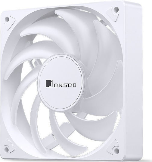 Jonsbo SL-120CW Case Fan 120mm (1500rpm) With RGB Lighting And 3-Pin Connection White
