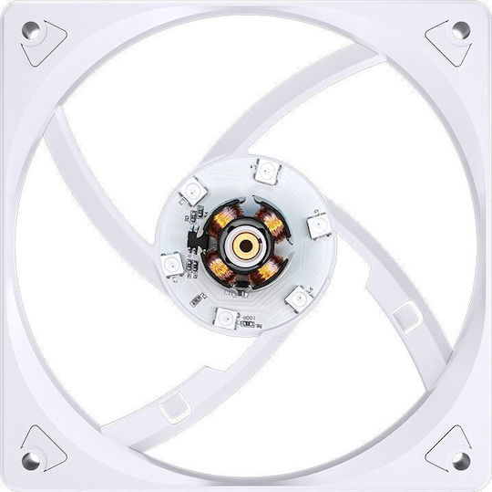 Jonsbo SL-120CW Case Fan 120mm (1500rpm) With RGB Lighting And 3-Pin Connection White