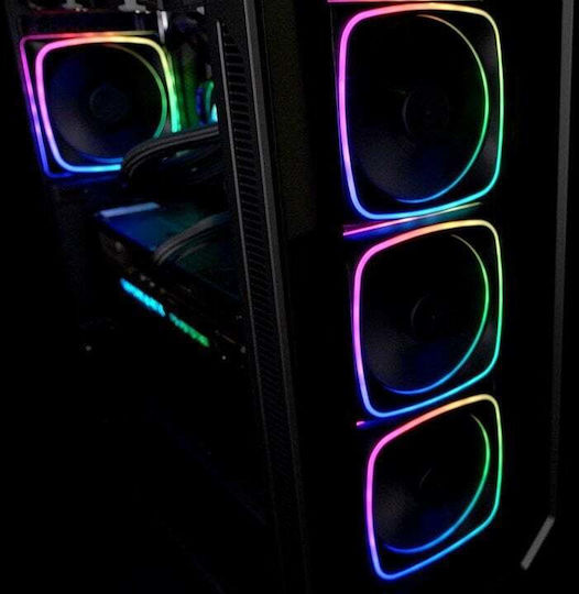 Sharkoon Shark Lights PWM Case Fan 120mm (1000rpm / 39.26cfm) με RGB Φωτισμό και Σύνδεση 4-Pin