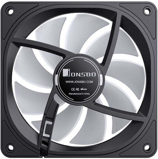 Jonsbo FR-606BR Reverse Blade Case Fans 120mm (1500rpm) with ARGB Lighting and 4-Pin PWM Connection