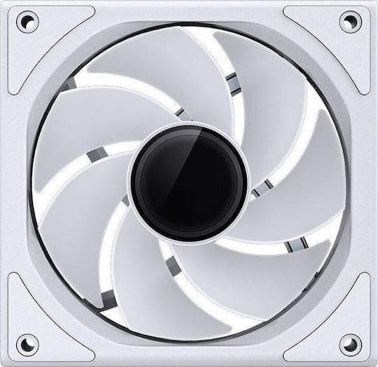 Jonsbo ZK-120WR Reverse Blade Case Fans 1800rpm with ARGB Lighting and 4-Pin PWM Connection Pack of 3 White