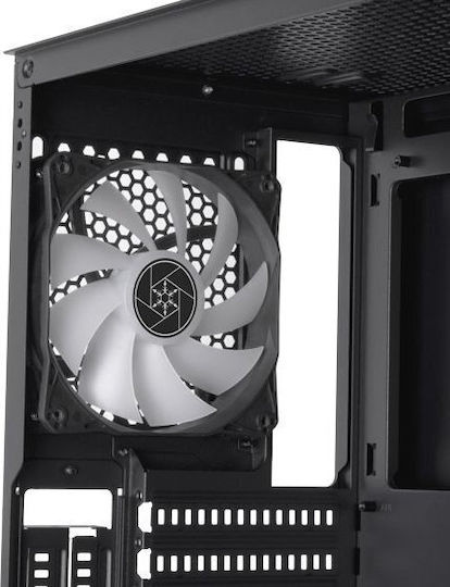 Silverstone Fara R1 PRO V2 Gaming Midi Tower Κουτί Υπολογιστή με Πλαϊνό Παράθυρο και RGB Φωτισμό Μαύρο
